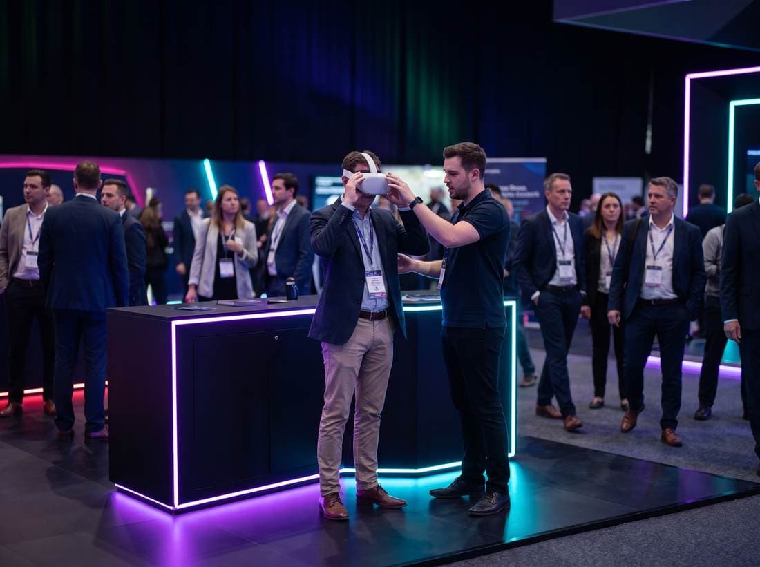 Hosted VR experience at an exhibition stand